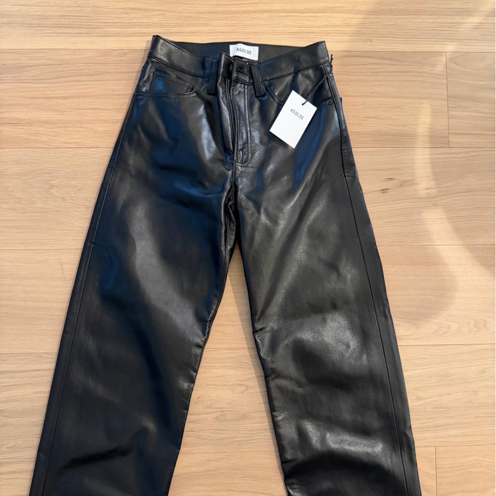 NEW AGOLDE Leather Jeans